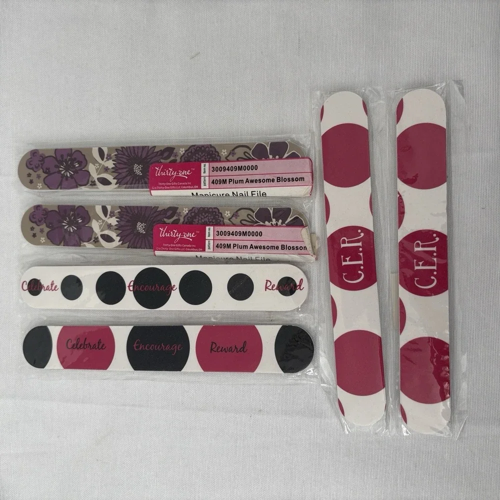 New Thirty-One nail‎ files lot of 6 Manicure set Assorted Designs Gifts